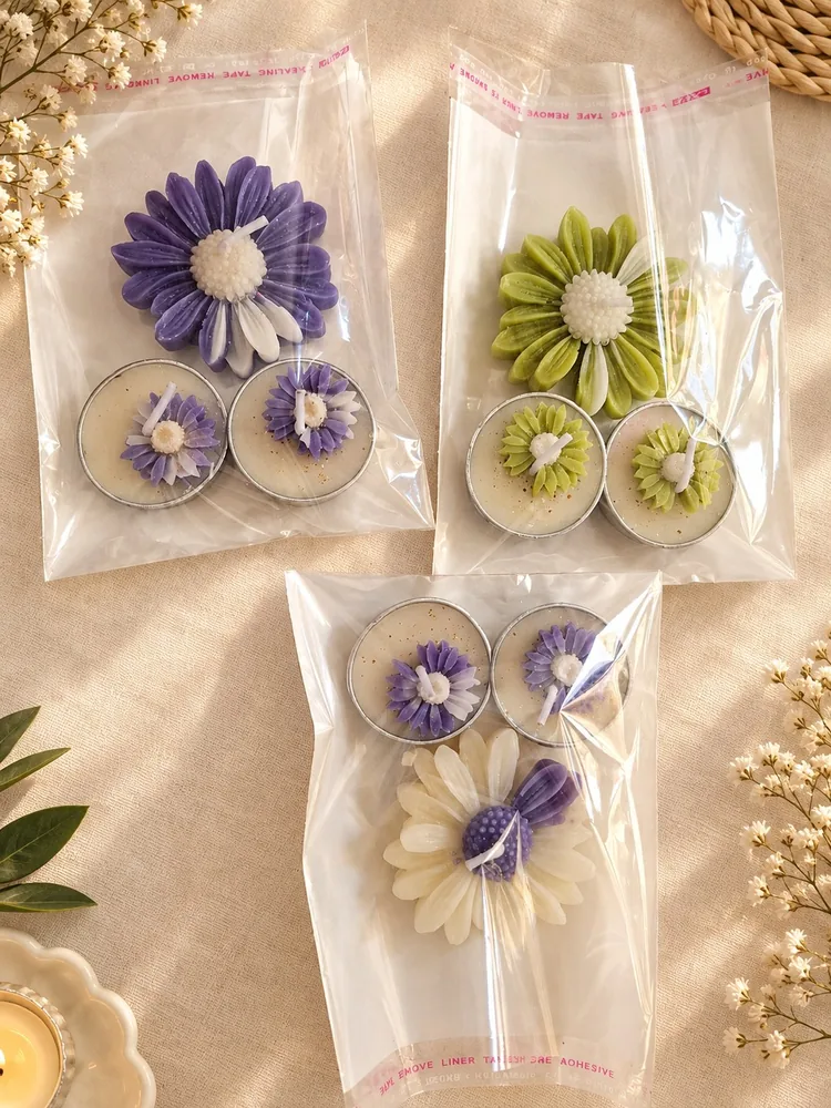Daisy Candles Set by MM BloomCraft