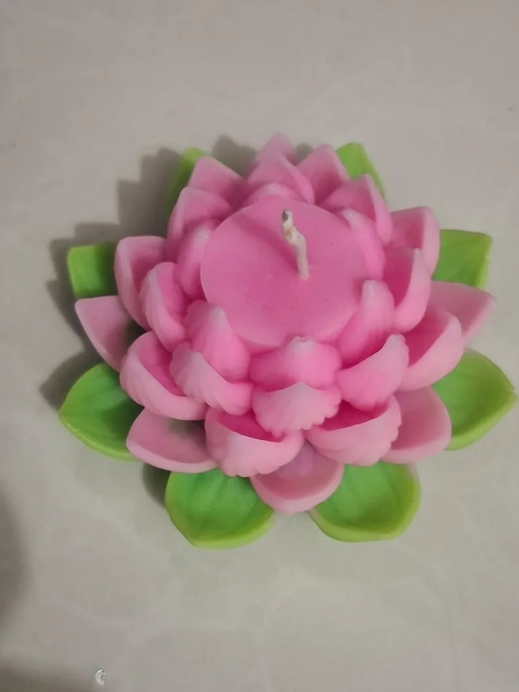 Pink Lotus Candle by MM BloomCraft